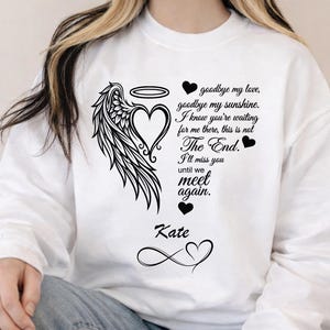 Angel Wings Heart SVG PNG DXF: in Loving Memory Memorial Cut File ...