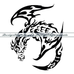 Tribal Chinese Dragon Tattoo Greeting Card for Sale by BiscuitSnack