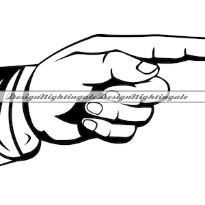 Pointing Finger #2 SVG, Pointing Finger Clipart, Pointing Finger Files For Cricut, Pointing Finger Cut Files For Silhouette, DXF, PNG,Vector