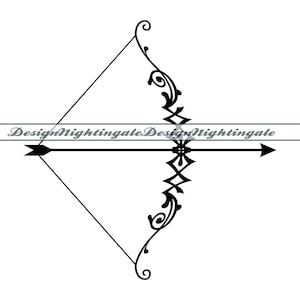 Bow and Arrow SVG, Bow Svg, Arrow Svg, Bow and Arrow Clipart, Files For Cricut, Cut Files For Silhouette, DXF, PNG, Eps, Vector
