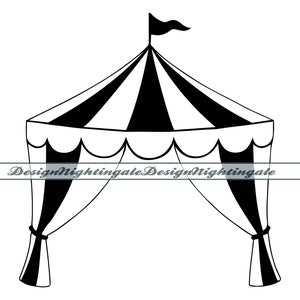Circustent #3 SVG, carnaval SVG, circustent clipart, circustent bestanden voor Cricut, circustent gesneden bestanden voor silhouet, dxf, png, eps, vector