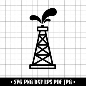 Oil Drilling Rig SVG, Oil Derrick SVG, Oilfield SVG, Roughneck Svg, Clipart, Files For Cricut, Cut Files For Silhouette, Dxf,Png,Eps,Vector