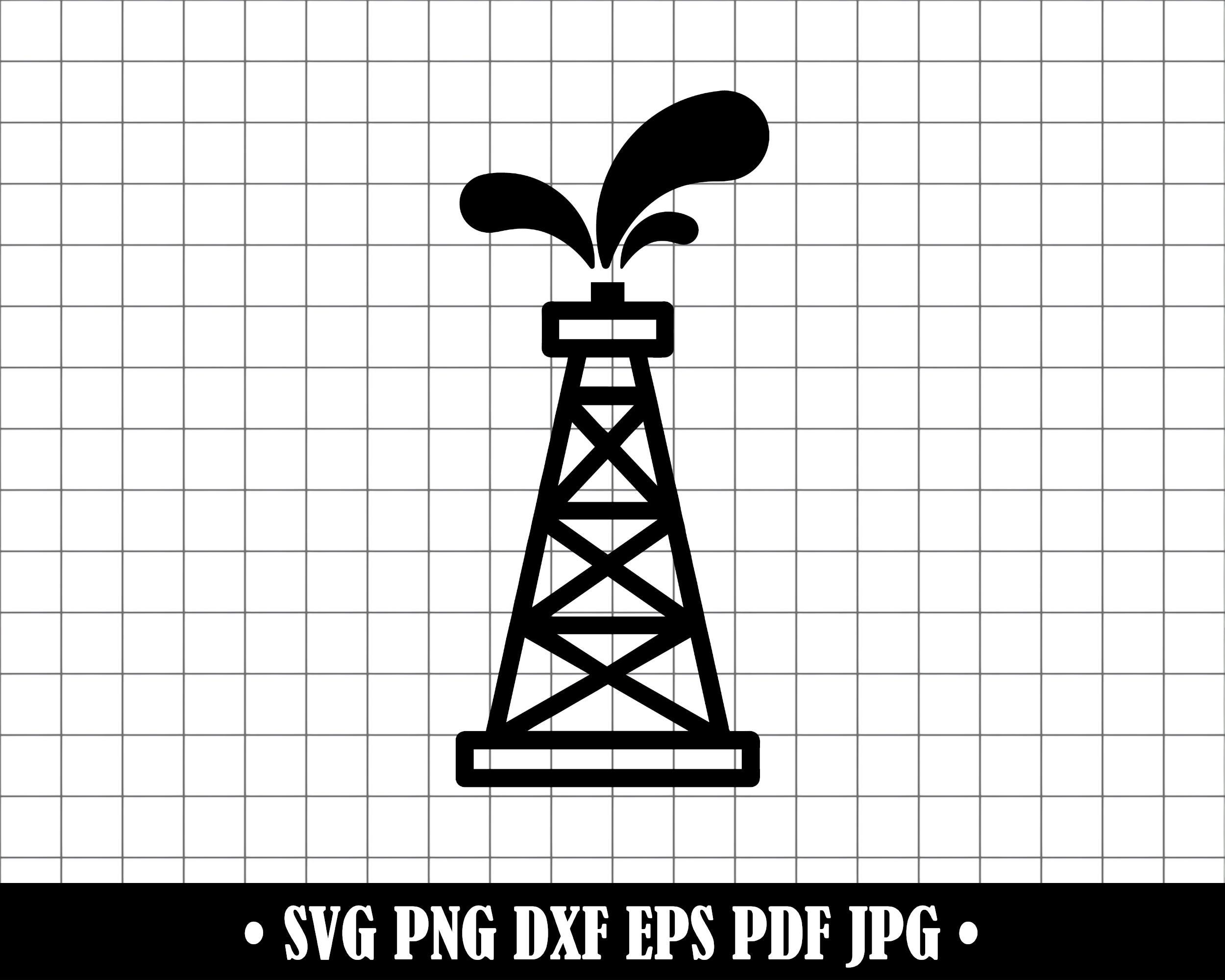 Oil Drilling Rig SVG, Oilfield Vector Clipart (digital Files) - Etsy