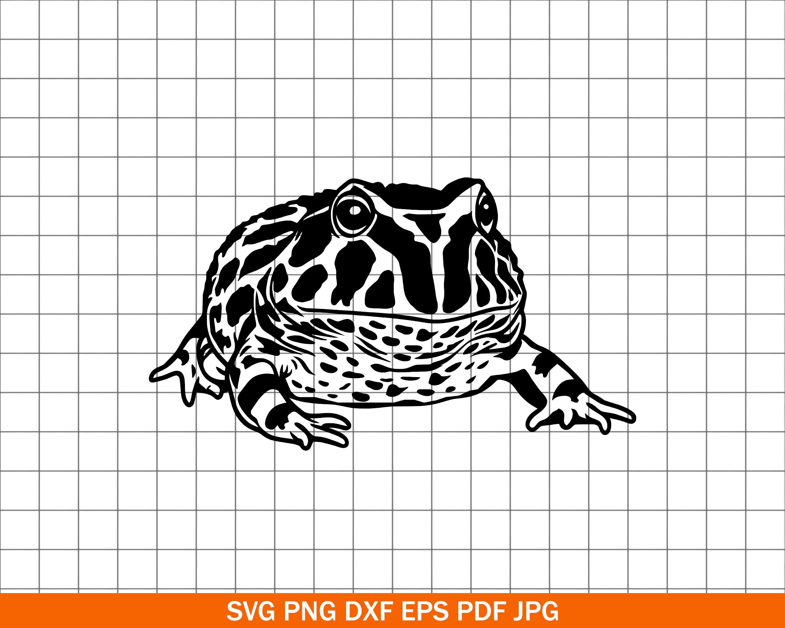 @SVG様 Pacman Frog SVG, Horned Frog Silhouette Cut File (digital Download