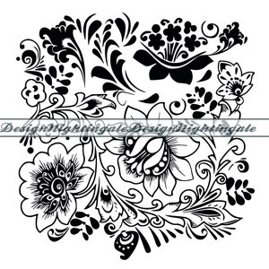 Tooled Leather #28 SVG, Western Tooled Leather SVG, Seamless Pattern, Floral Vines, Swirls Swoosh Scroll PNG, Peekaboo Tumbler, Cricut, Cut