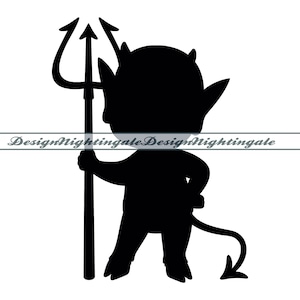 Little Devil SVG, sylwetka diabła SVG, Little Devil Clipart, pliki Little Devil dla Cricut, pliki do cięcia dla sylwetki, Dxf, Png, Eps, wektor