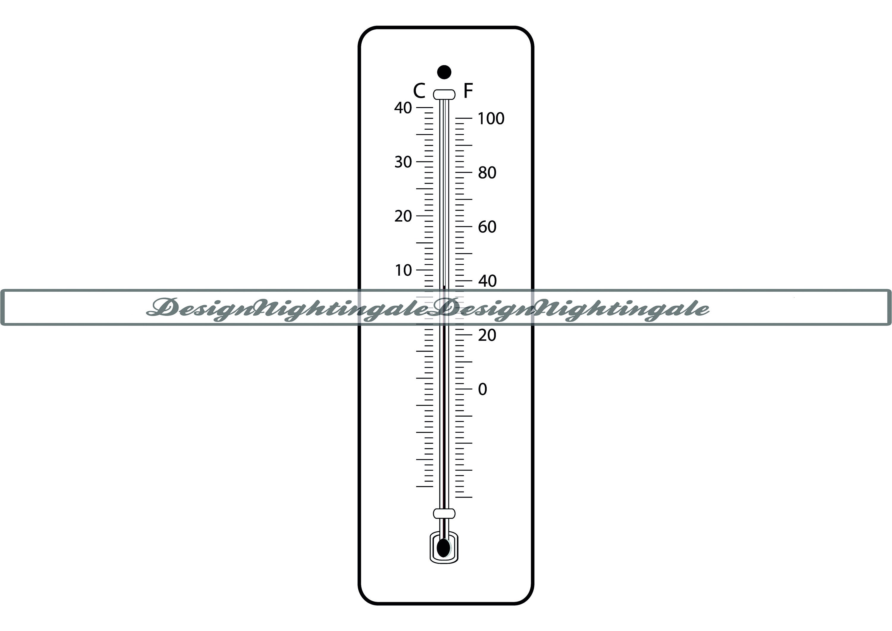 Blank Thermometer Drawing