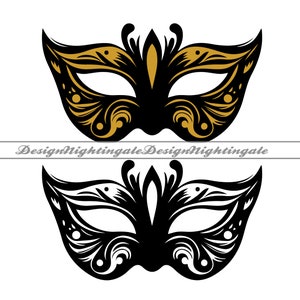 Carnaval masker #2 SVG, Mardi Gras SVG, maskerade SVG, Halloween, feest, clipart, bestanden voor Cricut, gesneden bestanden voor silhouet, dxf, png, vector