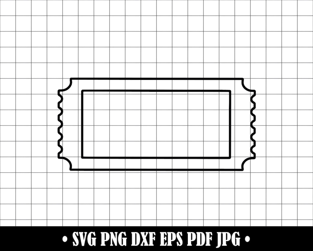 Ticket Outline SVG, Raffle, Prize, Party Clipart (dxf, Png, Eps) - Etsy