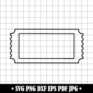SVG de contorno de ingresso, sorteio, prêmio, clipart de festa (Dxf, Png, Eps)