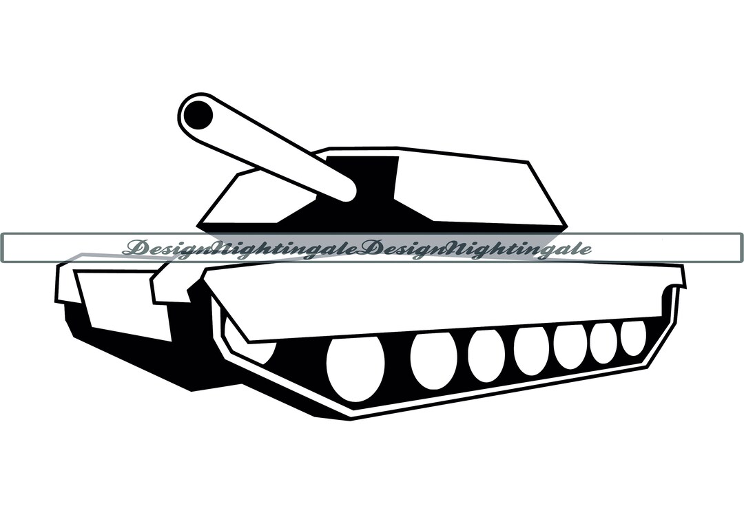 Tank Outline 2 SVG, Tank SVG, Military, Army, Tank Clipart, Tank Files