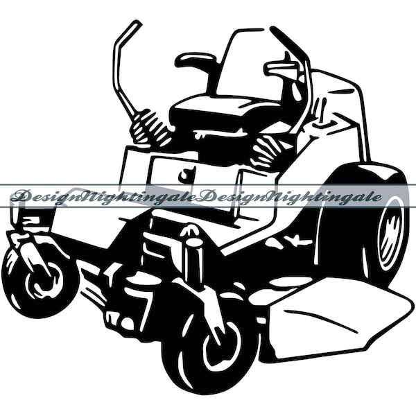 Zero Turn Lawn Mower SVG, Lawn Mower SVG, Landscaping SVG, Lawn Mower Clipart, Files For Cricut, Cut Files For Silhouette,Dxf,Png,Eps,Vector