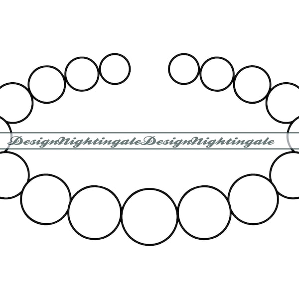 Pearl Necklace Outline #2 SVG, Pearl Necklace SVG, Pearl Necklace Clipart, Files For Cricut, Cut Files For Silhouette, DXF, Png, Eps, Vector