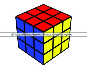 Klipart wektorowy kostki Rubika, SVG, PNG, EPS (pobieranie cyfrowe)