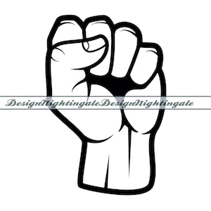 Fist #2 SVG, Raised Fist SVG, Punch SVG, Fist Clipart, Fist Files For Cricut, Fist Cut Files For Silhouette, Fist Dxf, Png, Eps, Fist Vector