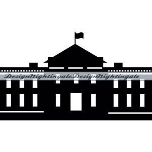 WEISSES HAUS SVG, Weißes Haus Clipart, Weißes Haus-Dateien für Cricut, Weißes Haus Schnittdateien für Silhouette, Dxf, Png, Eps, Weißes Haus Vektor
