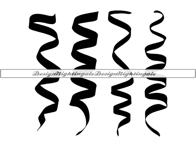 Curly Ribbon SVG, Ribbon Curls Clipart, Cut Files (digital Download) - Etsy