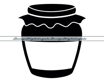 Jam Jar SVG, Honey Jar Clipart (Digital Files)