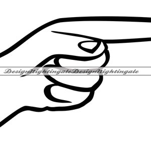 Pointing Finger #3 SVG, Pointing Finger Clipart, Pointing Finger Files For Cricut, Pointing Finger Cut Files For Silhouette, DXF, PNG,Vector