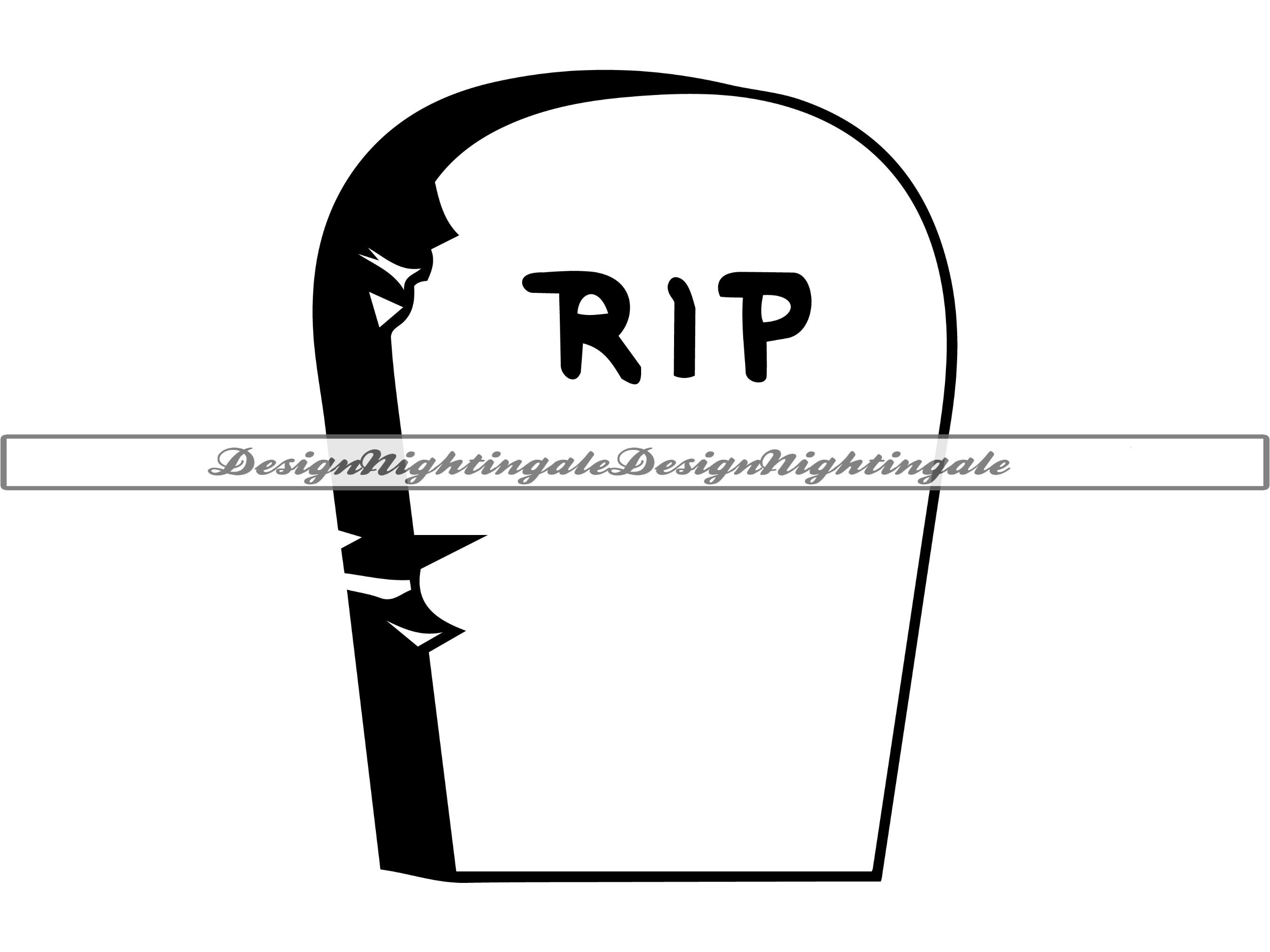 Rip Tombstone Silhouette Clip Art