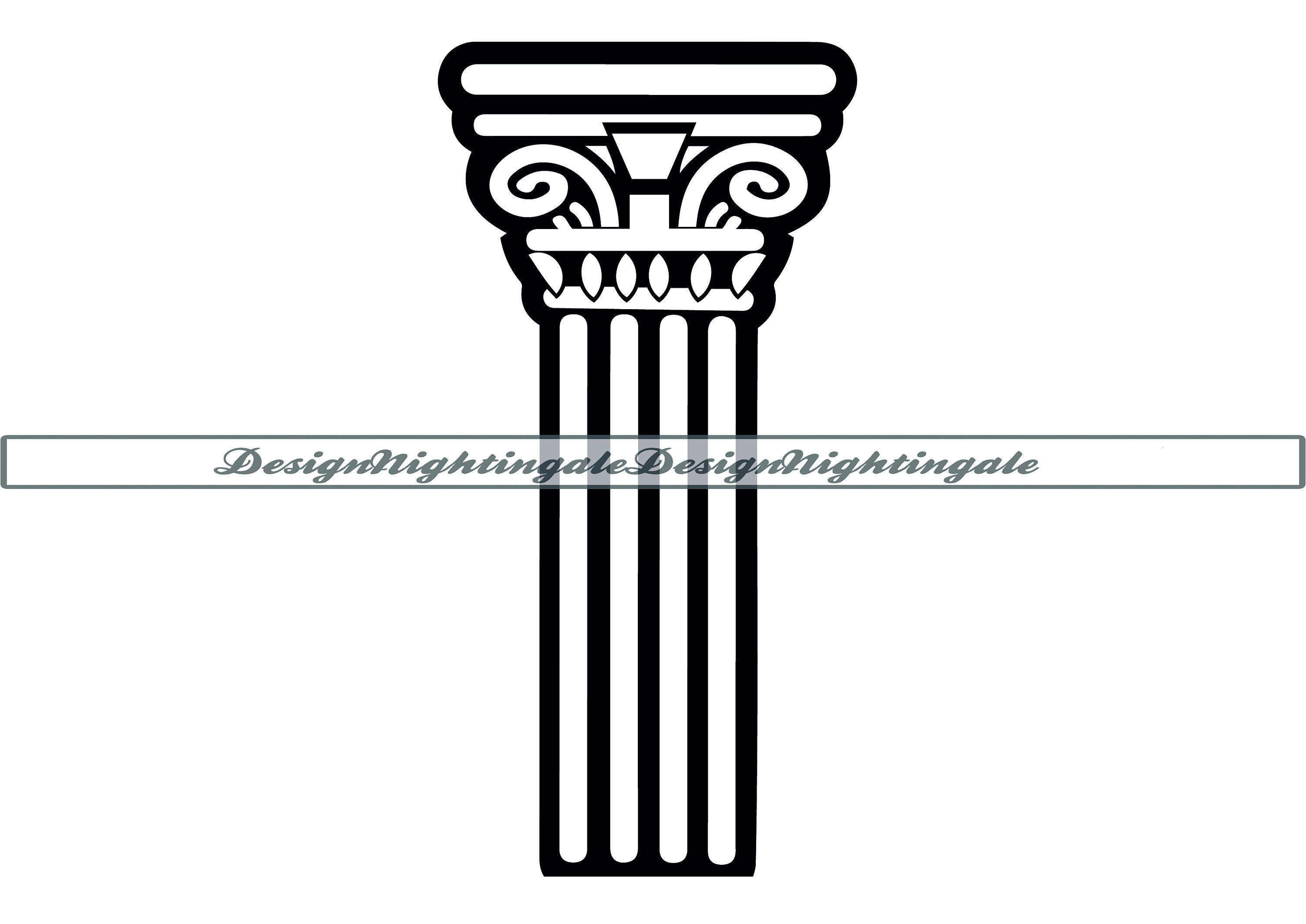 Column #2 SVG, Pillar SVG, Architecture SVG, Column Pillar Clipart, Files For Cricut, Cut Files For Silhouette, Dxf, Png, Eps, Vector