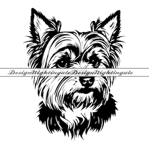 Yorkshire Terrier SVG, Yorkshire Terrier Face SVG, Yorkshire Terrier Clipart, Files For Cricut, Cut Files For Silhouette, Dxf,PNG,Eps,Vector