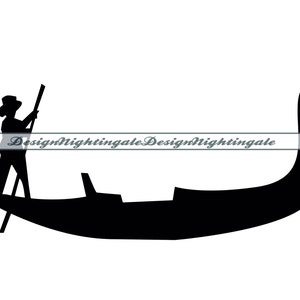 Gondola SVG, Venezia SVG, Italia SVG, Canoa Svg, Clipart Gondola, File Gondola Per Cricut, File Di Taglio Gondola Per Silhouette, Dxf, Png, Vettore