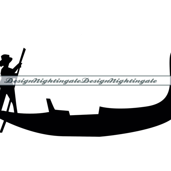 Gondole SVG, Venise SVG, Italie SVG, Canoë Svg, Gondole Clipart, Gondola Files Pour Cricut, Gondola Cut Files Pour Silhouette, Dxf, Png, Vector