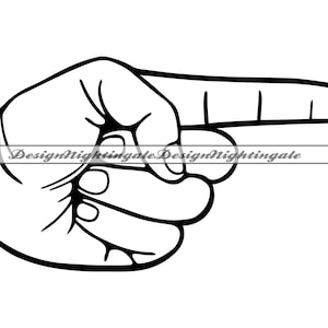 Wijzende vinger SVG, wijzende vinger clipart, wijzende vinger bestanden voor Cricut, wijzende vinger gesneden bestanden voor silhouet, DXF, PNG, Vector