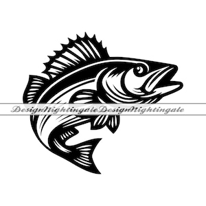 Walleye Fish SVG, Fishing Svg, Walleye Fish Clipart, Files For Cricut, Cut Files For Silhouette, Dxf, Png, Walleye Fish Vector, Vinyl