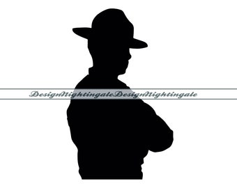 Trooper Silhouette SVG, Police Clipart, Vector Cut Files (Digital Download)