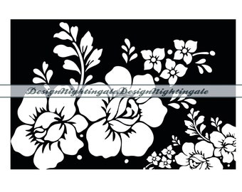 Floral Vines Tooled Leather SVG, Seamless Pattern, Tumbler Design (Digital Download)