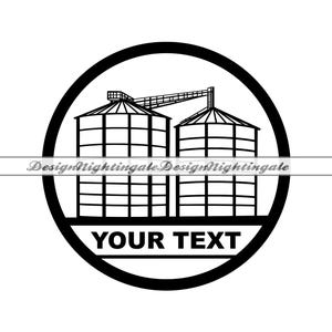 Graansilo SVG, graanbak SVG, landbouw SVG, clipart, bestanden voor Cricut, gesneden bestanden voor silhouette, cameo, vinyl, dxf, png, vector, digitaal