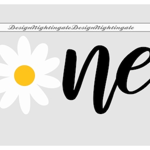 Marguerite fleur un SVG, 1er anniversaire SVG, premier anniversaire SVG, Svg autisme, fichiers pour Cricut, couper des fichiers pour la silhouette, Dxf, Png, Eps, vecteur