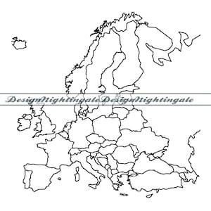 Europa overzicht SVG, Europa SVG, Europa kaart SVG, Europa clipart, Europa-bestanden voor Cricut, Europa gesneden bestanden voor silhouet, dxf, png, eps, vector