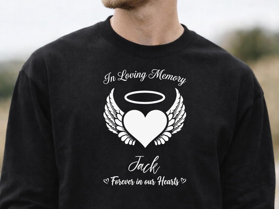 Angel Wings Heart SVG PNG DXF: in Loving Memory Memorial Cut File ...