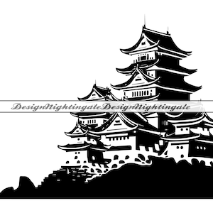 Japanese Castle SVG, Japanese Castle Clipart, Japanese Castle Files For Cricut, Japanese Castle Cut Files For Silhouette, DXF, PNG, Vector