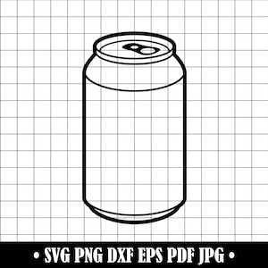 Bierdose Umriss SVG, Clipart Schnittdateien (digitaler Download)