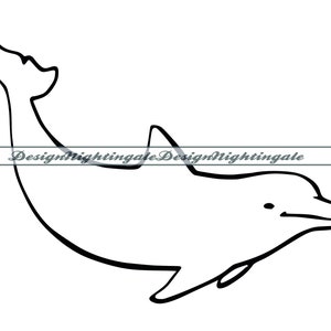 Dauphin contour SVG, SVG Dauphin, océan Animal SVG, Clipart Dauphin, Dauphin des fichiers pour Cricut, couper des fichiers pour la silhouette, Dxf, Png, Eps, vecteur