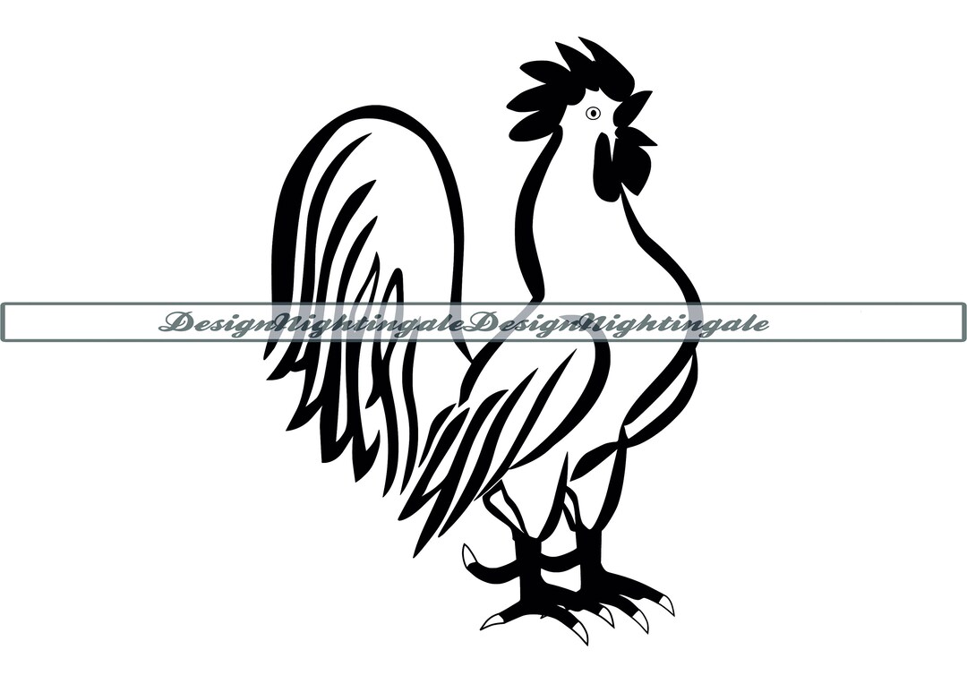 Crowing Rooster SVG, Rooster SVG, Farm SVG, Rooster Clipart, Rooster