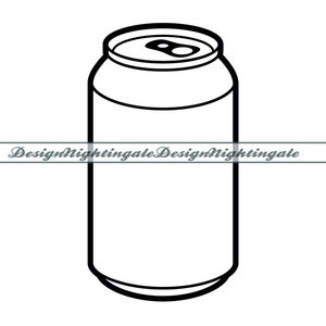 Beer Can Outline #2 SVG, Soda Can Outline SVG, Aluminum Can Outline SVG, Clipart, Files For Cricut, Cut Files For Silhouette, Dxf,Png,Vector