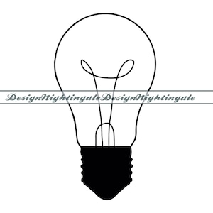 Light Bulb SVG, Lightbulb SVG, Light Bulb Clipart, Light Bulb Files For Cricut, Cut Files For Silhouette, Dxf, Png, Eps, Light Bulb Vector