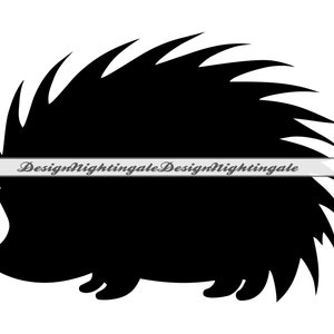Hedgehog Silhouette SVG, Hedgehog SVG, Hedgehog Clipart, Files For Cricut, Hedgehog Cut Files For Silhouette, Hedgehog DXF, Png, Vector