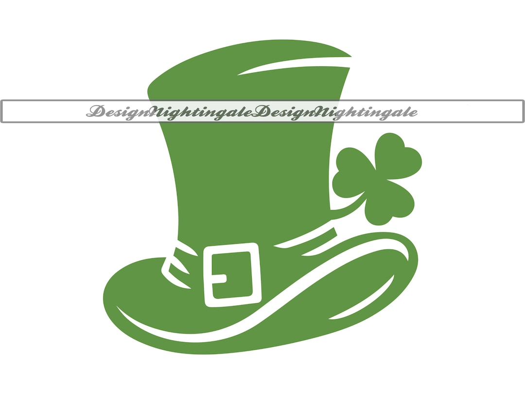 Leprechaun Hat Clover Shamrock SVG, St. Patrick's Day Clipart (digital ...