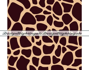 Seamless Giraffe Print Pattern (svg, dxf, png, eps, pdf, jpg)
