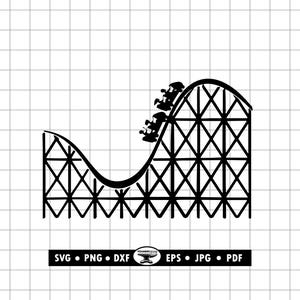 Roller Coaster SVG PNG DXF, Funfair Cut File (Digital Files) #2