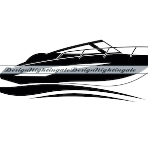 Speed Boat SVG, Motor Boat SVG, Yacht Svg, Speed Boat Clipart, Speed Boat Files For Cricut, Cut Files For Silhouette, Dxf, Png, Eps, Vector