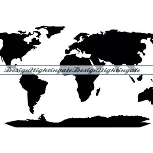 Wereldkaart SVG, wereld SVG, wereldkaart clipart, wereldbestanden voor Cricut, wereld gesneden bestanden voor silhouet, dxf, png, eps, vector
