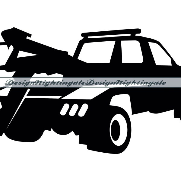 Tow Truck #2 SVG, Tow Truck Clipart, Tow Truck Files For Cricut, Tow Truck Cut Files For Silhouette, Tow Truck DXF, Tow Truck PNG,Eps,Vector