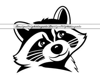 Cute Raccoon SVG, Raccoon Mascot SVG, Cute Raccoon Clipart, Files For Cricut, Cute Raccoon Cut Files For Silhouette, Dxf, Png, Eps, Vector